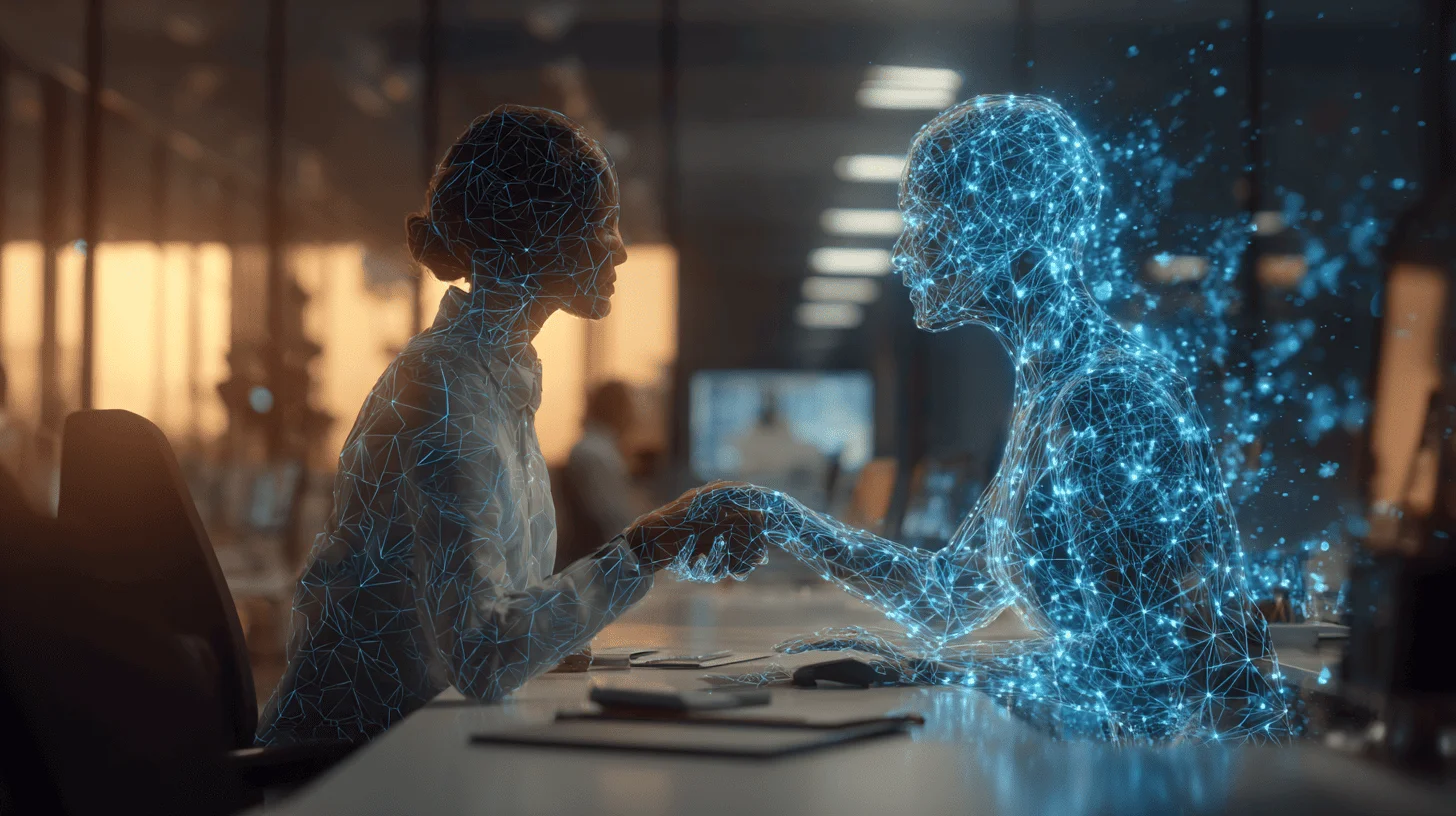 Human and AI collaborating in modern analytics workflow