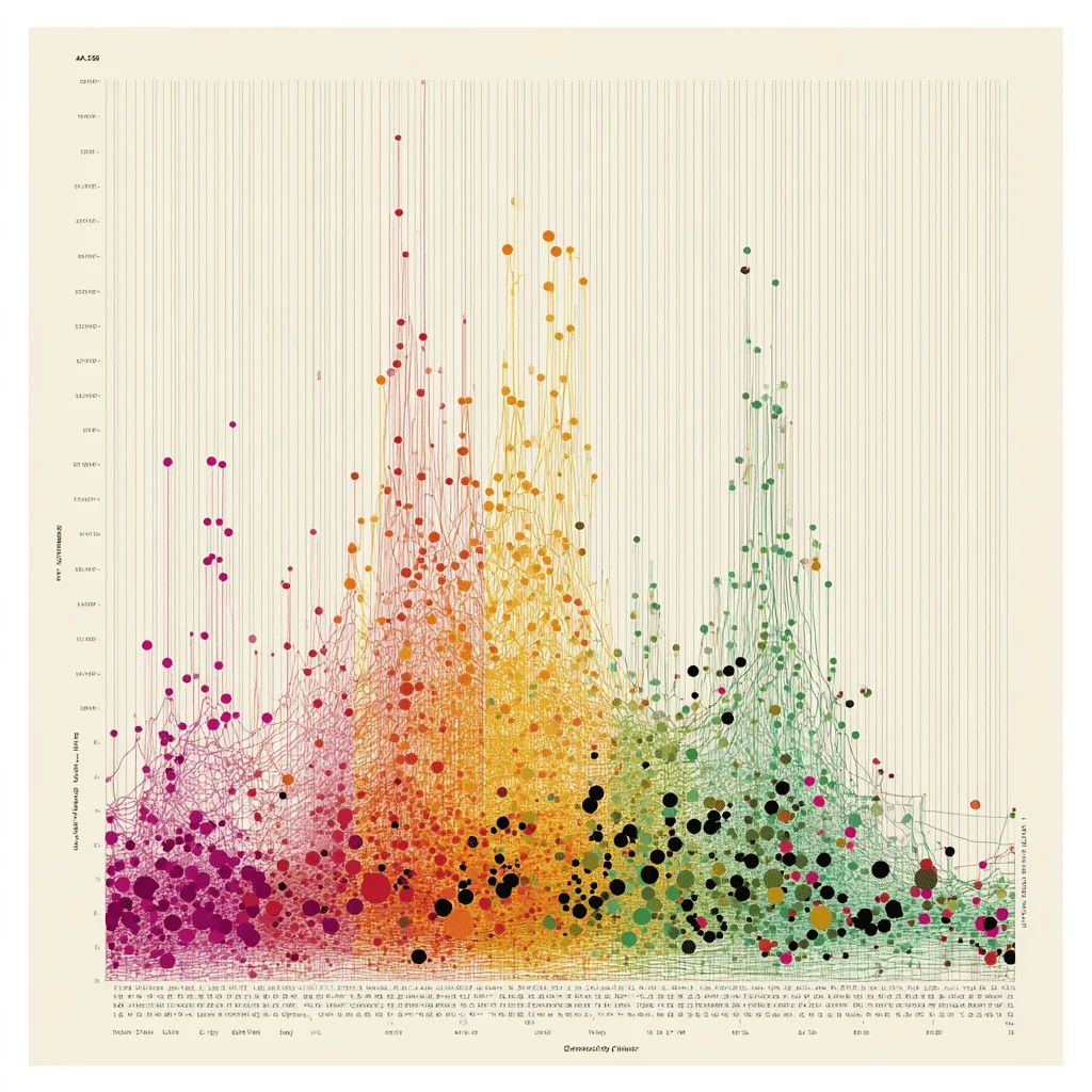 Visual representation of trend analysis showing data patterns and distributions
